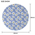 thumbnail image 2 of Round Tablecloth 60 Inch Wrinkle Free Table Cover Daisy Kitchen Dining Table, 2 of 5