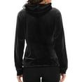 thumbnail image 6 of YouLoveIt Women's Velour Sweatshirt Long Sleeve Soft Hoodie Sweatshirt Winter Warm Pullover Hooded Tops Casual Active Sweatshirt Jacket Coat Velvet Sweatshirt Plus Size, 6 of 6