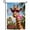 D, variant on XaaKee Yard Flags, Vintage West Coast Cool Humorous Mural Pattern Yard Flag, Double-sided High-Quality White Linen Small Garden Flags, Outdoor Display, 12x18Inch