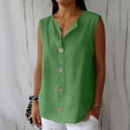 thumbnail image 2 of GUACER Sleeveless Blouses for Women Fashion Round Neck Button Loose Fit Tank Tops, 2 of 5