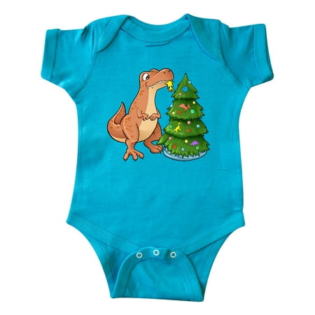 

Inktastic Tyrannosaurus Rex Decorating Christmas Tree Gift Baby Boy or Baby Girl Bodysuit