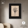thumbnail image 4 of Delicate Graphite Bouquet II Canvas Print Botanical Art by Art Remedy, White Frame, 36 x 45, 4 of 6