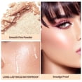 thumbnail image 6 of 8 Colors Face Highlighter Makeup Palette，Shimmer Glitter Multichrome Highlight Powder，All Sparkling Shades Can Be Layered or Worn Individually, 6 of 9