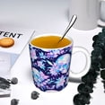 thumbnail image 5 of Yiaed crystal Skull flower leaf Print Ceramics Coffee,Large Handle Design,Extra Large Tea and Coffee Cup for Office and Home Mugs, 5 of 6