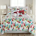 thumbnail image 4 of Merry & Bright by Levtex Home - Holly Jolly Quilt - King - Christmas Tree - Red Green Teal Pink - Quilt (102x86in.) - Reversible - Microfiber, 4 of 8