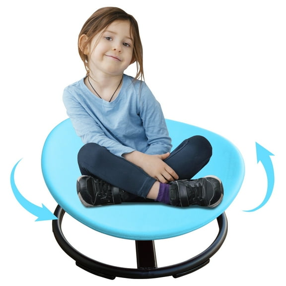 iRerts Sensory Spinning Chair for Kids, 360° Swivel Chair for Toddlers ADHD Children, Body Coordination Training Chair Sensory Toys with Safety Non Slip Base, Blue