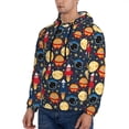 thumbnail image 2 of KLL Colorful Astronomy Print Mens Hoodie Long Sleeve Casual Pullover Hooded Sweatshirt Fashion Drawstring Hoodies with Pocket-Small, 2 of 6