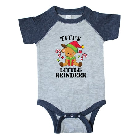 

Inktastic Christmas Titi s Little Reindeer with Candy Canes Gift Baby Boy or Baby Girl Bodysuit