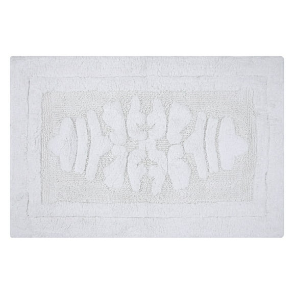 Knightsbridge Cipher 220 GSF Non Skid Back Bath Rug 17 x 24 - White