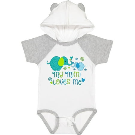 

Inktastic My Mimi Loves Me- Cute Elephants Gift Baby Boy or Baby Girl Bodysuit