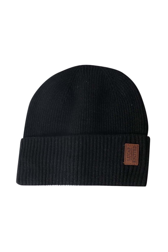 Winter Mens Hat Rib Knit Beanie Thermal Thick Polar Fleece Snow Skull Cap Running Cycling Snow Ski Beanie