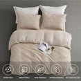 thumbnail image 2 of Maple&Stone Queen Duvet Cover Set Pieces Textu Tufted Boho Bedding Sets Zipper Closure Design with Ties Duvet Cover + Pillow Shams Comforter NOT Included ( Queen Siz, 2 of 7
