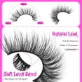 thumbnail image 2 of Wispy Lashes False Eyelashes Clear Band Cat Eye Lashes Natural Look 15MM Fake Eyelashes Pack Pestañas Postizas Naturales Wispy D Curvature Lashes, 7 Pairs, 2 of 15