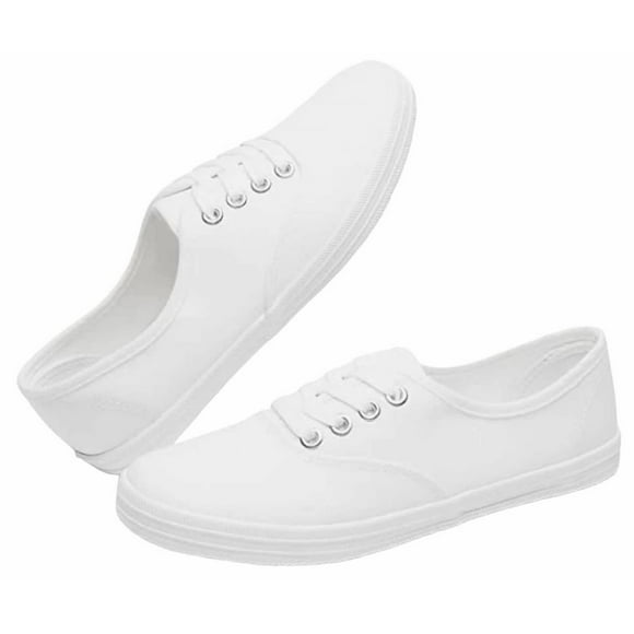 Chaussures 18 Chaussures en Toile pour Femmes Espadrilles à Lacets 18 Couleurs Disponibles 324 Blanc 9
