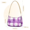 thumbnail image 3 of FORMRS Womens Shoulder Bag with Chain Strap Clutch Purse Cute Tote Handbag, Purple and White Pattern, 3 of 7