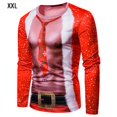 thumbnail image 3 of Toystoory Camiseta de cuello de Navidad, jersey con estampado de moda, sudadera, Top de fiesta de vacaciones para puesta en escena en el hogar Kits de decoración para fiestas 2XL, 3 of 6