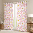 thumbnail image 2 of Homewish Vibrant Pink Flower Black Out Curtains for Kid, Groovy Daisy Floral Curtains Pack of 2 (42x63 Each), Kawaii Cartoon Theme Bedroom Curtains, Window Curtains Bedroom Decor, 2 of 6