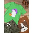 thumbnail image 3 of Fluffy Ghost W Pumpkin T-Shirt Toddler -Image by Shutterstock,  2 Toddler, 3 of 4