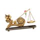 thumbnail image 1 of Escultura de resina de la suerte, adorno de mesa para decoración del hogar, colección de gabinetes. Dorado, 1 of 9