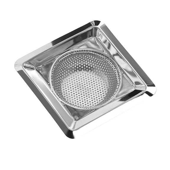 Stainless Steel Kitchen Sink Drain Basket with Removable Strainer | Multipurpose Sink Corner Filter for Food Waste & Vegetable Washing
