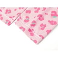 thumbnail image 6 of Topgal Satin Pajama Set for Girls Beige & Pink Leopard Short Sleeves Pant Button-up Silky Nightwear Size 8, 6 of 7