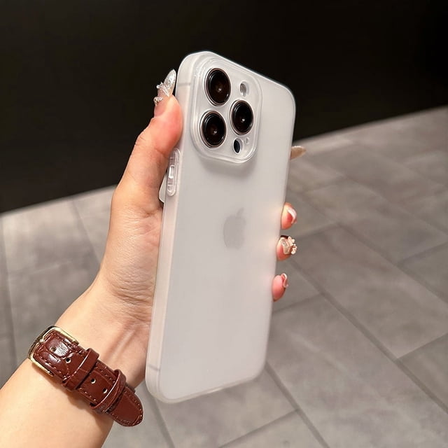 0.3mm Ultra Thin Matte Case For iPhone 16 15 14 13 12 11 Pro Max Plus Mini Silicone Soft Candy Color Transparent Cover Luxury WHITE for iphone11ProMax(6.5")