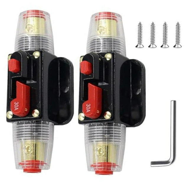Interrupteur de Disjoncteur pour Système 12 V-24 V Supporte la Réinitialisation Automatique Étanche