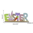thumbnail image 2 of Bouanq Easter Decorations, Wooden Easter Desktop Decoration Letter Tabletop Sign Ornaments Easter Table Decoration for Home Office Easter Party, 2 of 6