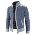 thumbnail image 4 of Vedolay Men's Coats Warm Solid Fall Coat Pocket Loose Jacket Coat Blue,M, 4 of 4