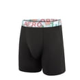 thumbnail image 4 of Aeropostale Mens Boxer Briefs 4 Pack Poly Spandex Performance Boxer Briefs Underwear(Black/Black/Black/Black, Small), 4 of 5