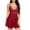 1221#Red, variant on Nightgown for Women Loose Sleepwear V Neck Pajama Dress Soft Nightshirt Sleeveless Nightdress Chemise