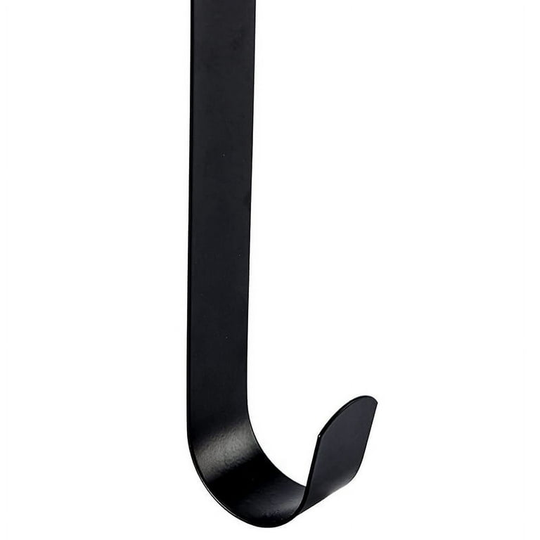 15 inches height, sturdy metal for heavy duty weight-up to 7 lbs; Over the door  hook width: 2.36 inches, fits and slides over all doors below 2.36  inches,Black 