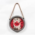 thumbnail image 1 of Round Canada Flag With Rope Handle Hanging Wall Clock, 1 of 1