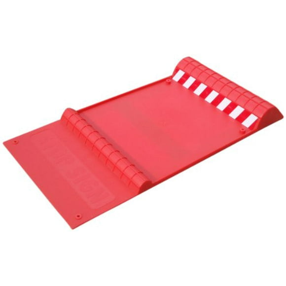 Maxsa Innovations Maxsa 37359 Park Right Perfect Parking Self Adhesive Anti-skid Parking Mat for Cars and Trucks, 21" x 11" x 2", Red with Reflective Strip