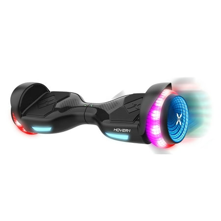 Hover-1 I-200 Hoverboard with Built-in Bluetooth Speaker  LED Headlights  LED Wheel Lights  7 Mph Max Speed  Black