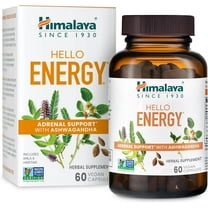 Himalaya Hello Energy Herbal Supplement with Ashwagandha, Amla, Daily Energy Support, Positivity, Metabolism, 60 Capsules