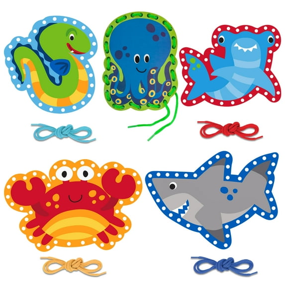 Lacing Cards, Shark/Ocean