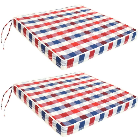 Sunnydaze 17" x 17" Americano Polyester Square Outdoor Seat Cushions, 2 Count