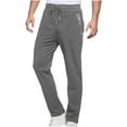 thumbnail image 2 of Handshe Men's Sport Sweatpants, Elastic Drawstring Waist with Zipper Pockets, Casual Outdoor Pants for Training and Daily Wear, 2 of 3
