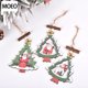 thumbnail image 4 of Paquete de 6 colgantes huecos de madera para Navidad, adornos para árboles de Navidad, decoración para fiestas colgantes Sincero  Hogar, 4 of 5