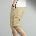 thumbnail image 2 of XDZJLR Men Shorts High Street Harbor Wind Trend Large Size Loose Outside To Wear Five Point Knee Length Short Khaki L, 2 of 6