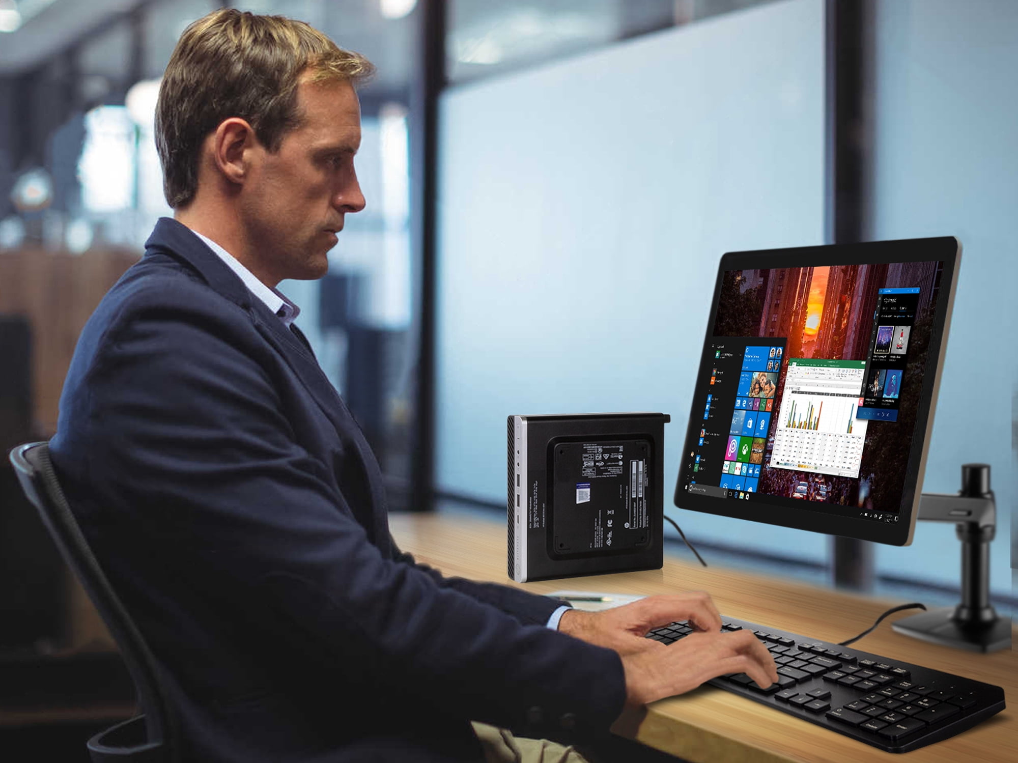 Restored HP EliteDesk 800 G3 Mini PC, Intel Core i7-6700 Upto 4.0GHz, 8GB RAM, 512GB SSD, DisplayPort, Wi-Fi, Bluetooth, Windows 10 Pro (Refurbished)