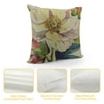 thumbnail image 4 of COMIO  Vintage Flower Throw Pillow Covers Peony Rose Home Decorative Pillow Covers Retro Square Decorative Cushion Covers, White, 4 of 5