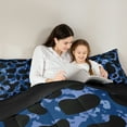 thumbnail image 5 of jejeloiu Rustic Leopard Hide Bedding Comforter Set,Jungle Animal Cheetah Twin Comforter Sets,Deepblue Black Bedding Set For Adult,Super Cozy Room Decor Reversible,2-Piece, 5 of 8