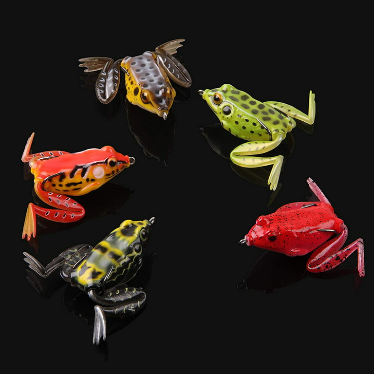 Topwater Frog Fishing Lures Kit Soft Artificial Baits with Tackle
