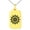 Gold, variant on Stainless Steel Nautical Ship Helm Wheel Engraved Small Rectangle Dog Tag Charm Pendant Necklace