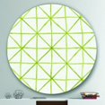 thumbnail image 2 of Designart 'geometric Green Triangle II' Geometric Metal Circle Wall Art - Disc of 36, 2 of 5