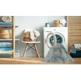 thumbnail image 2 of Ahgly Company Machine Washable Indoor Square Contemporary SlateGray or SlateGrey Gray Area Rugs, 4' Square, 2 of 7