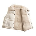 thumbnail image 3 of Esaierr 2-10Y Kids Toddler Girls Boys Denim Vest Lamb Velvet Waistcoat Solid Colors Sleeveless Jacket Winter Padded Jacket Warm Tops, 3 of 7