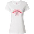 thumbnail image 3 of Inktastic Paris Oo-la-la with Eiffel Tower and Flowers in Pink Heart Women's T-Shirt, 3 of 5